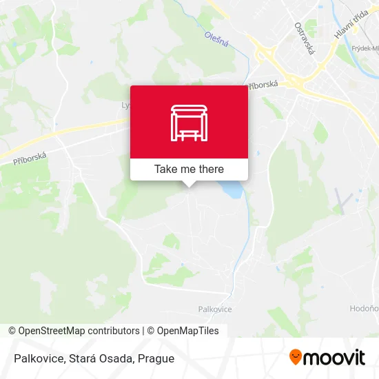 Карта Palkovice, Stará Osada