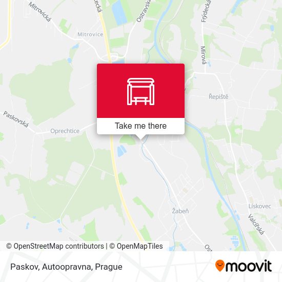 Карта Paskov, Autoopravna