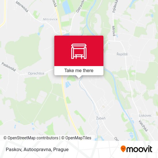 Карта Paskov, Autoopravna