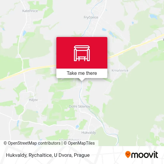 Карта Hukvaldy, Rychaltice, U Dvora
