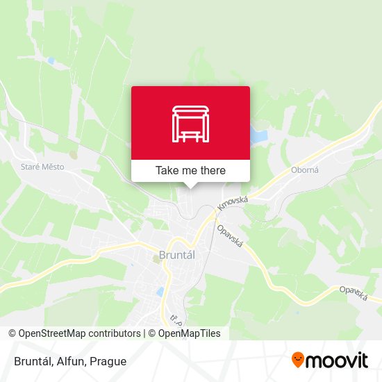Карта Bruntál, Alfun