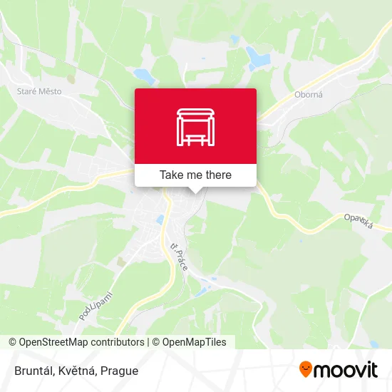 Карта Bruntál, Květná