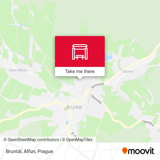 Карта Bruntál, Alfun