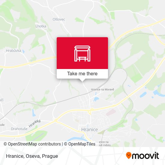 Карта Hranice, Oseva