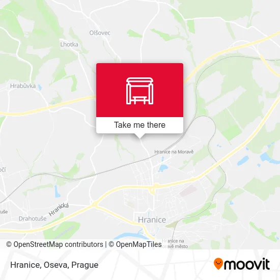 Карта Hranice, Oseva