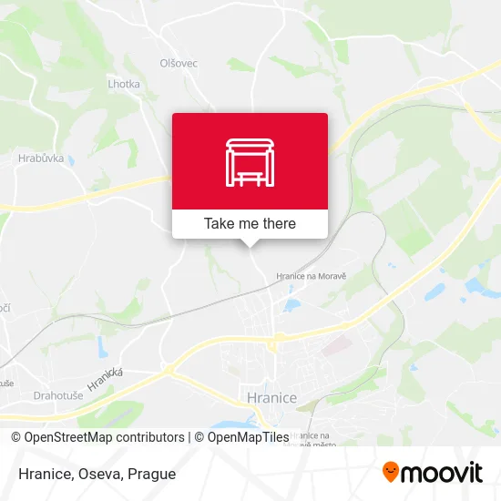 Карта Hranice, Oseva