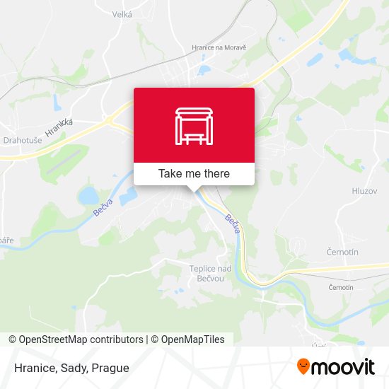 Карта Hranice, Sady