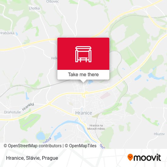 Карта Hranice, Slávie