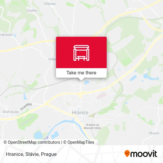 Hranice, Slávie map