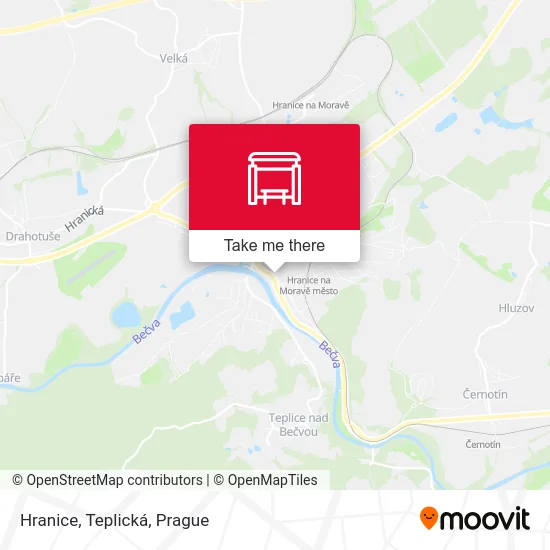 Карта Hranice, Teplická
