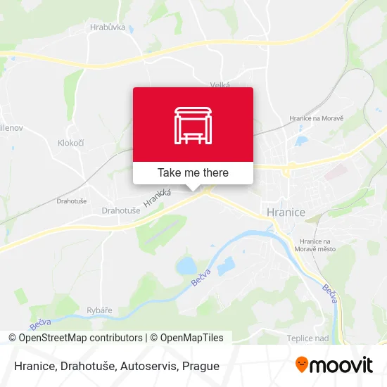 Карта Hranice, Drahotuše, Autoservis