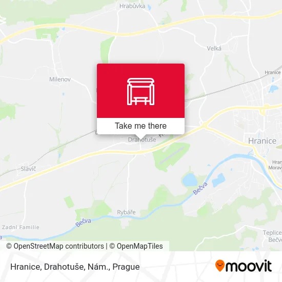 Карта Hranice, Drahotuše, Nám.