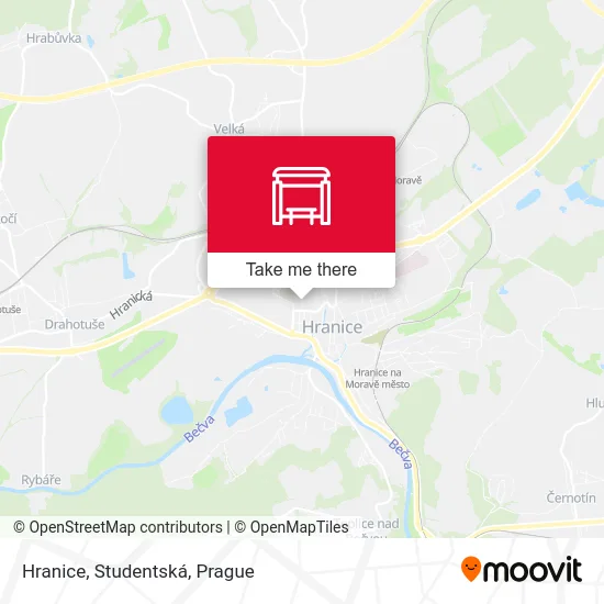 Карта Hranice, Studentská