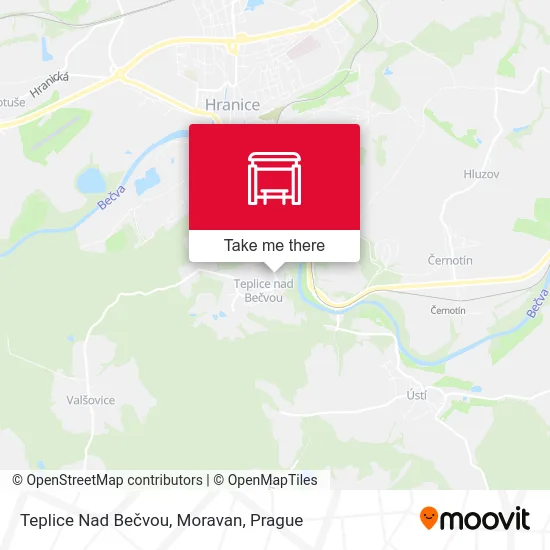 Карта Teplice Nad Bečvou, Moravan