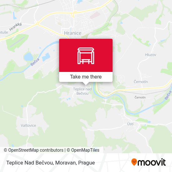 Карта Teplice Nad Bečvou, Moravan