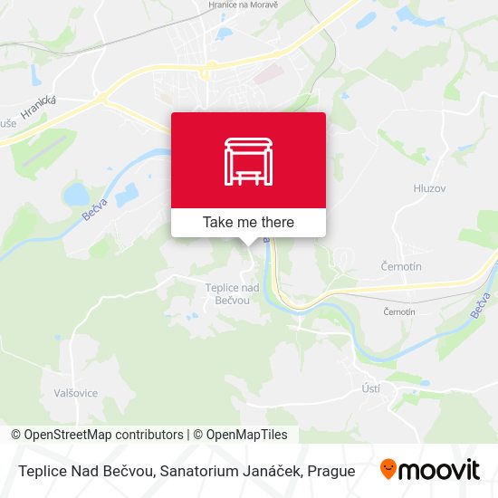 Карта Teplice Nad Bečvou, Sanatorium Janáček