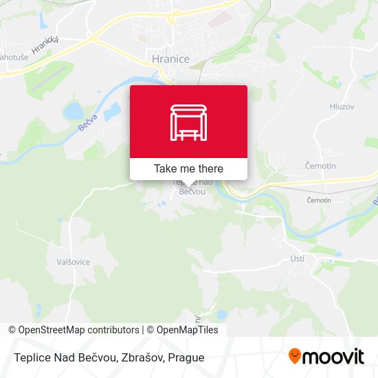 Карта Teplice Nad Bečvou, Zbrašov
