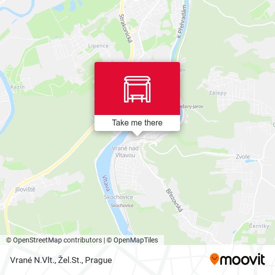 Vrané N.Vlt., Žel.St. map