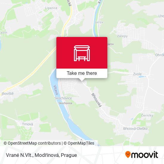 Vrané N.Vlt., Modřínová map