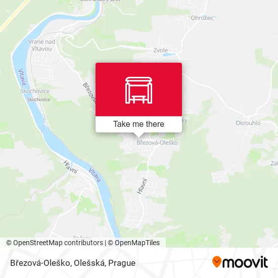 Карта Březová-Oleško, Olešská