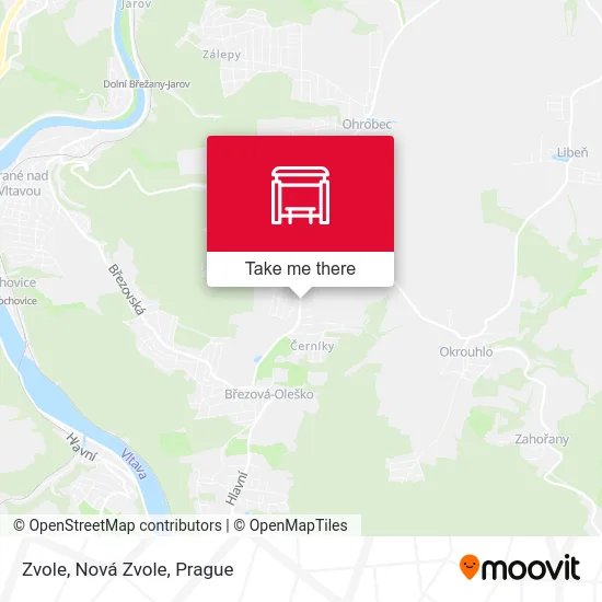 Карта Zvole, Nová Zvole