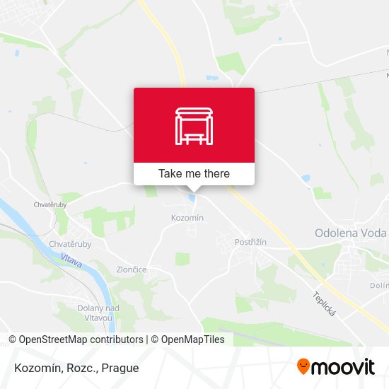 Карта Kozomín, Rozc.
