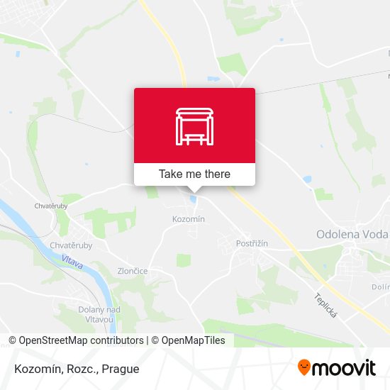 Карта Kozomín, Rozc.