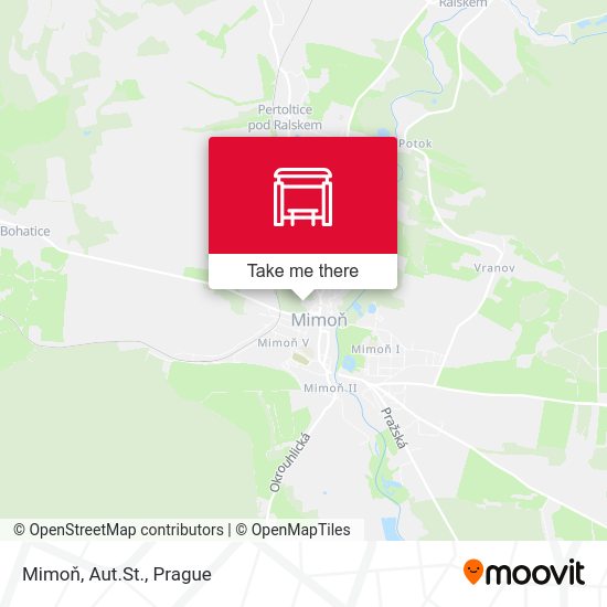 Карта Mimoň, Aut.St.