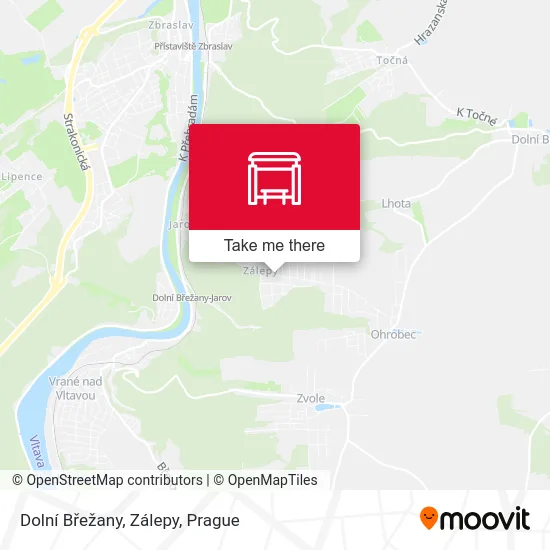 Карта Dolní Břežany, Zálepy