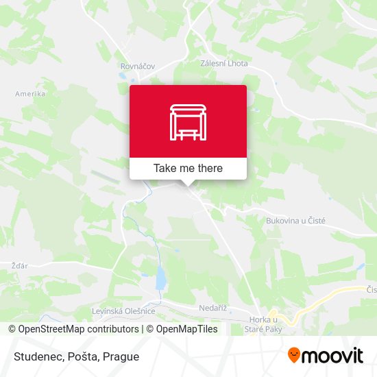 Карта Studenec, Pošta