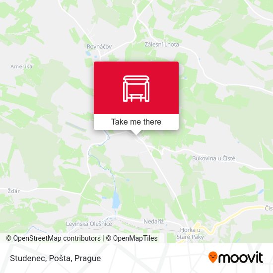 Карта Studenec, Pošta