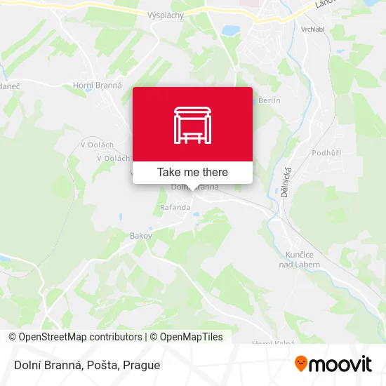Карта Dolní Branná, Pošta