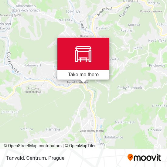 Карта Tanvald, Centrum