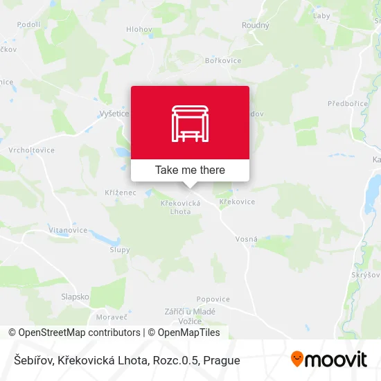 Карта Šebířov, Křekovická Lhota, Rozc.0.5