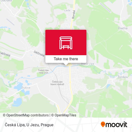 Карта Česká Lípa, U Jezu