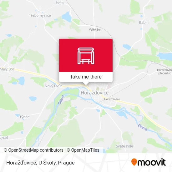 Карта Horažďovice, U Školy
