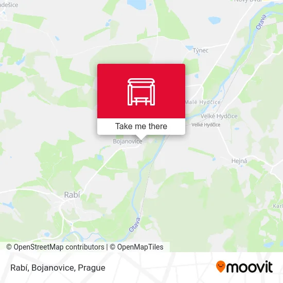 Rabí, Bojanovice map