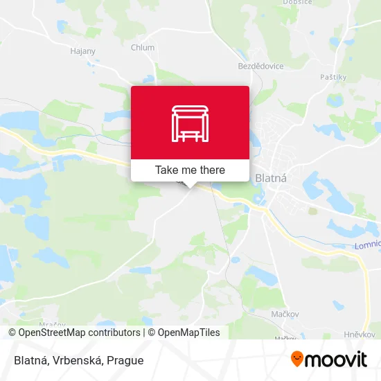Карта Blatná, Vrbenská