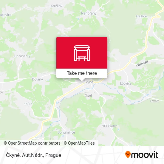 Карта Čkyně, Aut.Nádr.