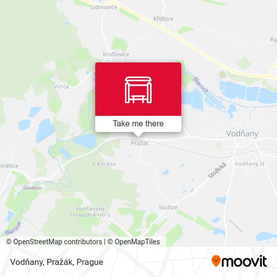 Карта Vodňany, Pražák