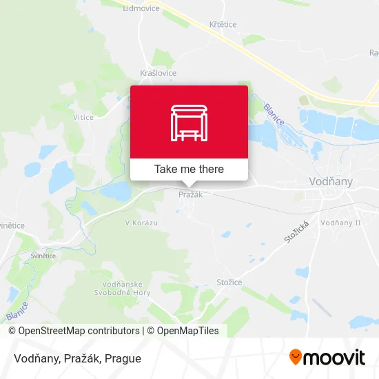 Карта Vodňany, Pražák