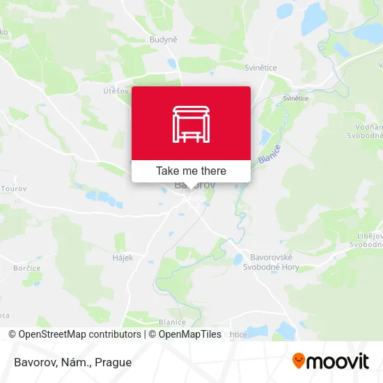 Карта Bavorov, Nám.