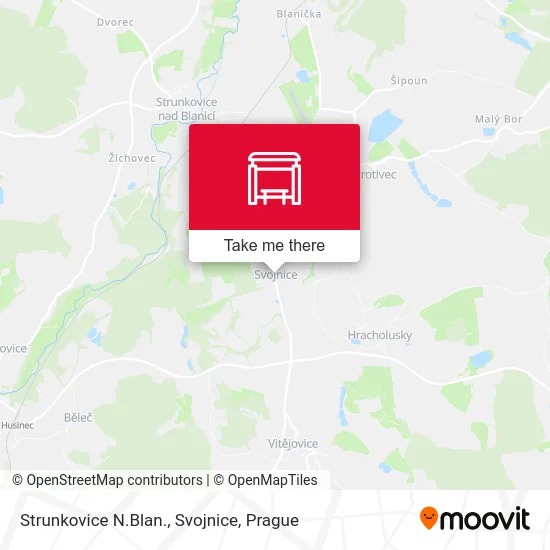 Карта Strunkovice N.Blan., Svojnice