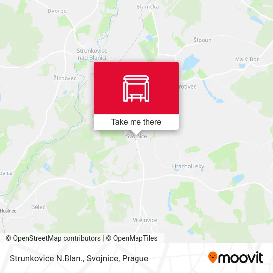 Карта Strunkovice N.Blan., Svojnice