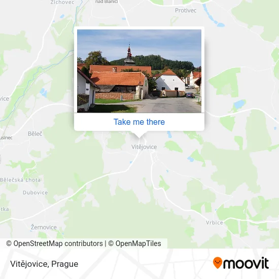 Карта Vitějovice