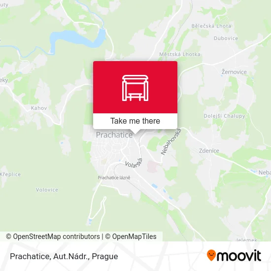 Карта Prachatice, Aut.Nádr.