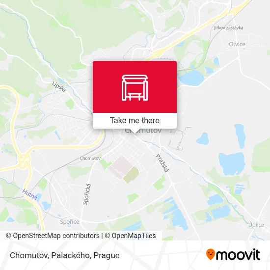 Карта Chomutov, Palackého