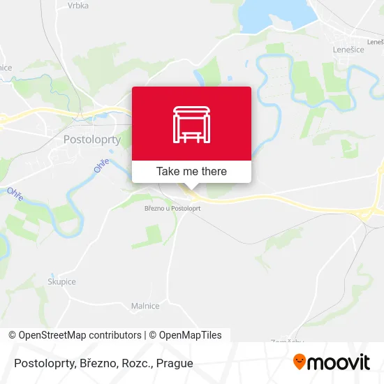 Карта Postoloprty, Březno, Rozc.