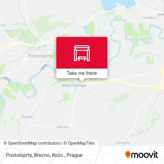 Карта Postoloprty, Březno, Rozc.