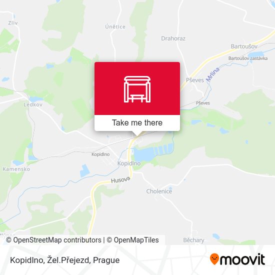 Карта Kopidlno, Žel.Přejezd